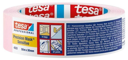 Masking tape for sensitive surfaces 4333 Sensitive, 50 m x 30 mm, pink - Masking Tape - Main image