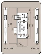 Construction lock 6072 ZZ, right - Mortise Lock