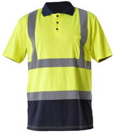 T-shirt reflective POLO, yellow, L, LAHTI PRO - Work T‑Shirt