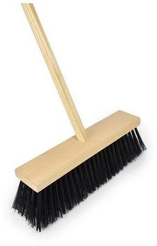 Koště silniční, 340 x 90 mm, s násadou 150 cm, vlas 9 cm, černé, ENPRO - Broom - Main image