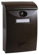 Schránka poštovní, 240 x 105 x 345 mm, PVC, hnědá - Poštovní schránka