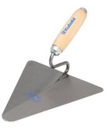 Lžíce ocel trojúhelník, 200 x 190 mm, tl. 1,2 mm, dřevěná rukojeť - Zednická lžíce