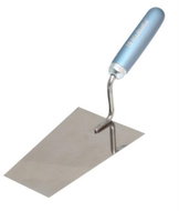 Lžíce nerez, 180 x 120 x 80 mm, tl. 1 mm, dřevěná rukojeť M - Zednická lžíce