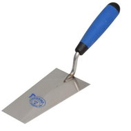 Lžíce nerez štukatérská trapézová,145 x 80 x 55 mm, tl. 1,2 mm, gumová rukojeť MČ - Zednická lžíce