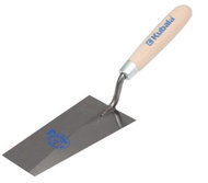 Lžíce ocel broušená, 145 x 80 x 55 mm, dřevěná rukojeť - Zednická lžíce