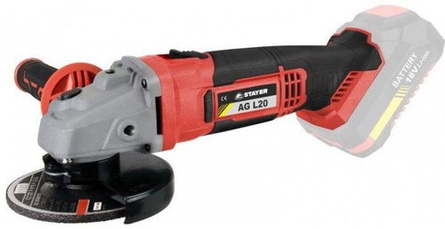 Bruska úhlová aku AG L2024, O 115mm, 18V, 4Ah, 2 baterie Li-ion, STAYER - Úhlová bruska - Main image