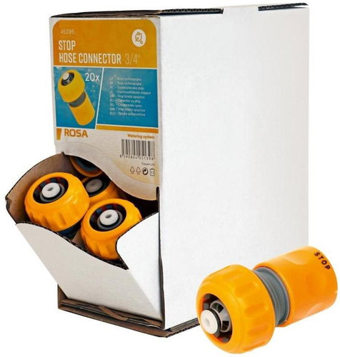Quick coupling + stop valve 3/4", without blister - Quick Coupler - Main image