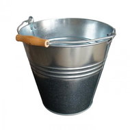 Vědro pozinkované 12 l, s dřevěnou ručkou - Kbelík