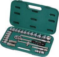 Set PROFI, 25 pcs, 1/2", plastic cover, CrV, FESTA - Socket Wrench Set