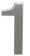 Number "1", 50 mm, self-adhesive, stainless steel - Building Number