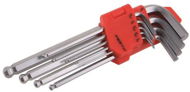 Hex Key Set SET Allen - ball inch, 9 pcs CrV - Sada imbusů