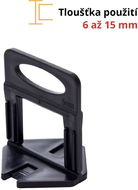 Spony obkladačské plastové, 5 mm, 100 ks, 6 - 15 mm, LEVELYS - Distanční spony