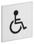 Znak rozlišovací čtvercový postižení, 80 x 80 mm, samolepící, nerez mat - Příslušenství pro WC