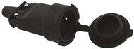Zásuvka gumová, 250V / 16A max., černá - Socket