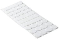 Set of felt pads, self-adhesive, white, 42 pcs - Adhesive Mount