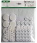 Set of felt pads, self-adhesive, white, 42 pcs - Adhesive Mount