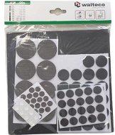 Set of felt pads, self-adhesive, black, 42 pcs - Adhesive Mount
