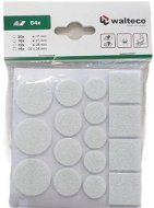 Set of felt pads, self-adhesive, white, 42 pcs - Adhesive Mount