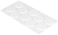 Set of felt pads, self-adhesive, white, 42 pcs - Adhesive Mount
