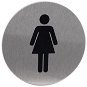 Znak rozlišovací "WC-ženy", Ø 75 mm, samolepiaci, nerez - Príslušenstvo k WC