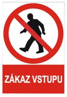 Security Sign - Sticker A4  No Entry - Sign