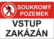 Security Sign - Plastic A4 Private Property, No Entry - Sign