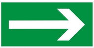 Supplementary Board - Plastic  Direction to the Exit, 300 x 150mm - Sign