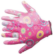 Gloves PU, pink, size 7, LAHTI PRO, head card - Work Gloves