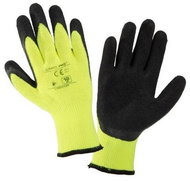 Winter gloves, yellow-black, size 10, LAHTI PRO, head card - Work Gloves