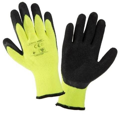 Winter gloves, yellow-black, size 10, LAHTI PRO, head card - Work Gloves - Main image
