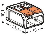 Clamp WAGO 221-612, 2-pole - Screw Terminal