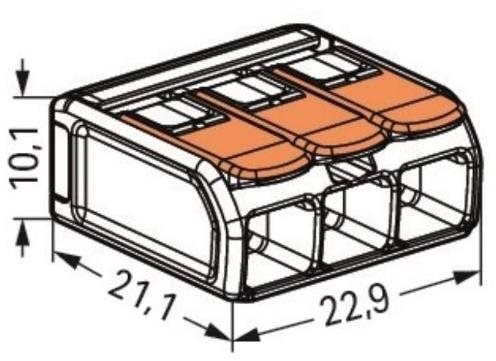 Clamp WAGO 221-613, 3-pole - Screw Terminal - Main image