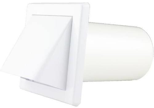 Gravity Ventilation Grille - Flap VM, 150 x 150mm GK/100mm, White 0239 - Ventilation Grille - Main image