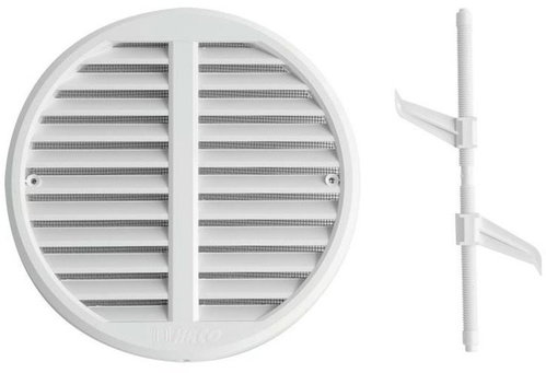 Round Ventilation Grille - Adjustable Cover with Mesh VM, O 125-160mm KS, White 0415 - Ventilation Grille - Main image