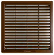 Mřížka větrací - krytka se síťovinou VM, 200 x 200 mm KH, hnědá 0306 - Větrací mřížka