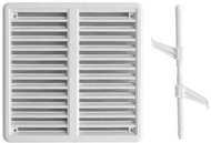 Ventilation Grille - Adjustable Cover with Mesh VM, 175 x 175mm KS, White 0309 - Ventilation Grille