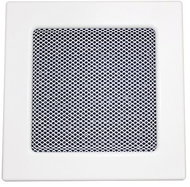 Fireplace Grate with Frame and Mesh LKM, 170 x 170mm, White Lacquer 0716 - Ventilation Grille