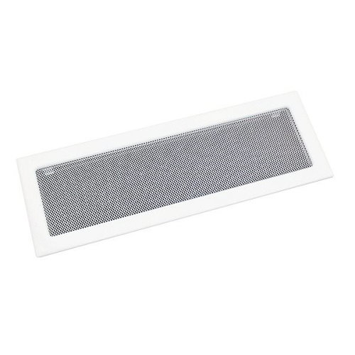 Fireplace Grate with Frame and Mesh LKM, 170 x 490mm, White Lacquer 0717 - Ventilation Grille - Main image