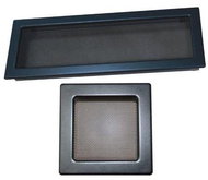 Fireplace Grate with Frame and Mesh LKM, 170 x 170mm, Graphite Lacquer 0720 - Ventilation Grille