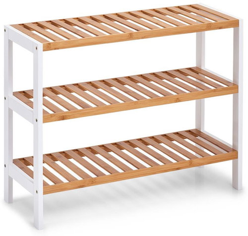Zeller Shoe rack with 3 shelves, bamboo - Shoe Rack - Main image