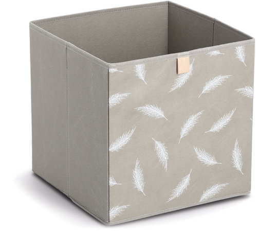 ZELLER Storage box for callax grey with motif, textile 32 × 32 × 32 cm - Storage Box - Main image