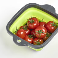 Zeller Plastic collapsible colander 21,9 × 18 × 2,8 cm, green - Colander