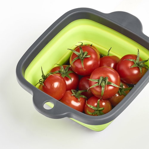 Zeller Plastic collapsible colander 21,9 × 18 × 2,8 cm, green - Colander - Main image