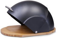 ZELLER Bread tray black oval bamboo, plastic, 37 × 26 × 20,5 cm - Breadbox