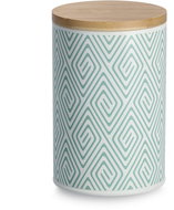 Zeller Kovová dóza s bambusovým víkem 1 l, 10,5 × 16,5 cm, mint - Dóza