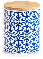 Zeller Ceramic jar Morocco 600 ml, 9,5 × 12,2 cm, blue and white - Storage Jar