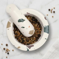 Zeller Mortar and pestle terrazzo, diameter 12 cm - Mortar