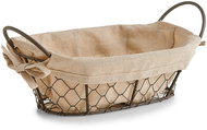 Zeller Fruit and bread basket metal, fabric 26 × 17 × 9 cm - Bread Basket