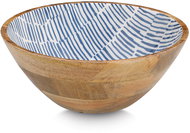 ZELLER Serving bowl made of magnolia wood, blue 30 × 30 × 12 cm - Small Bowl