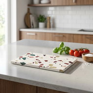 ZELLER Serving plate, terrazzo motif 30 × 20 × 1,4 cm - Cutting Board